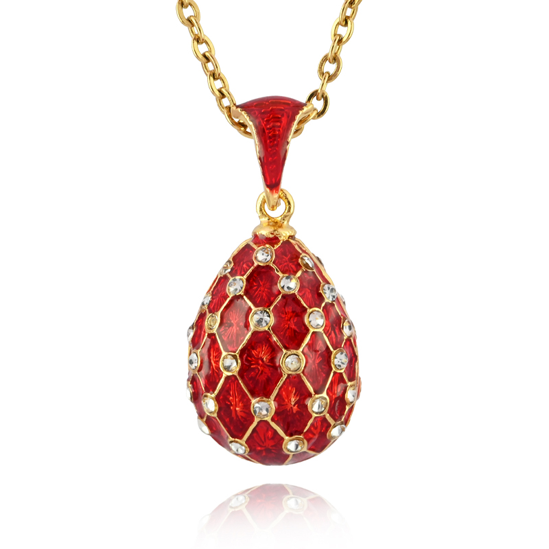 Unique Handcrafted Brass Egg Mesh Pendant Necklace - Blend of Vintage & Contemporary Style红